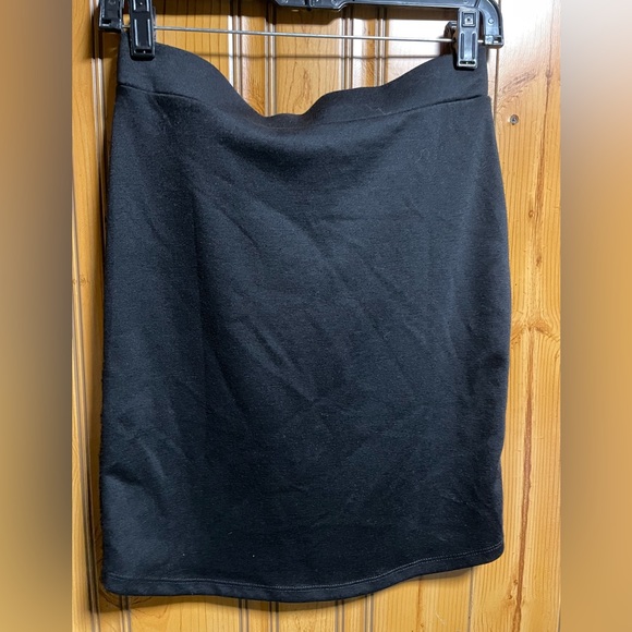 H&M suede blue/ black pencil skirt - Picture 2 of 4